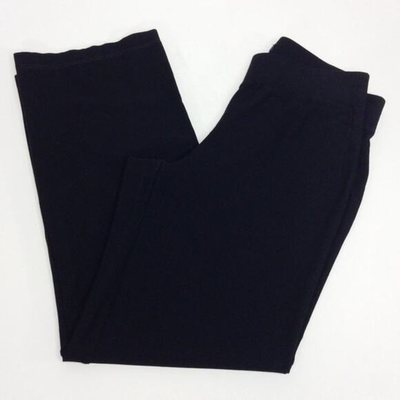 Eileen Fisher Pants - Eileen Fisher Womens Size XS Black Straight Crepe Pants Pull On Stretch Luxury